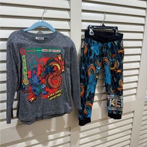 Kenzo Gray Kung Fu Dragon Top